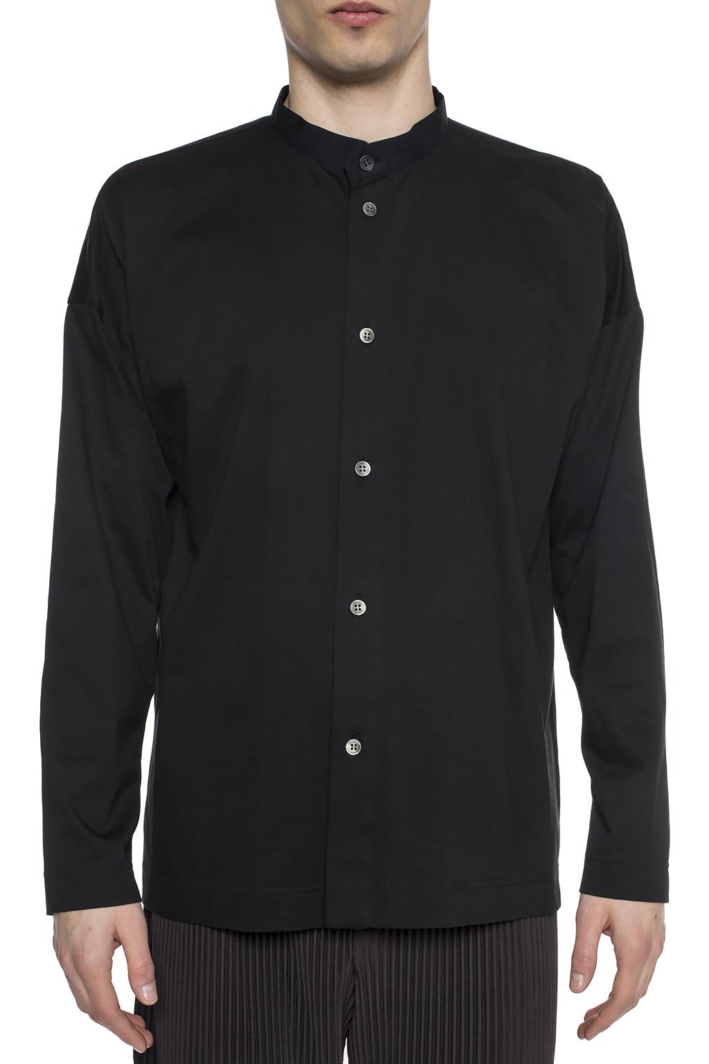 Black Band collar shirt Issey Miyake Homme Plisse - Vitkac Canada